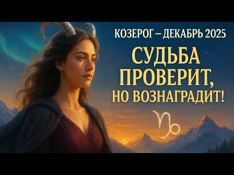 Видео: ♑️Козерог — Декабрь 2025: Судьба проверит, но вознаградит!🏆