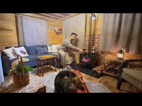 Видео: Моя тихая жизнь в деревянном доме с моей собакой - Asmr