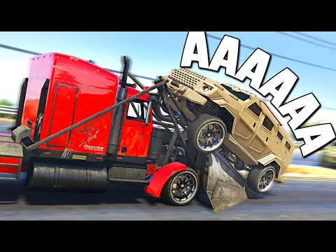Видео: GTA 5 COPS & ROBBERS - ФУРА С РАМПОЙ ПРОТИВ 18 БРОНИРОВАННЫХ ИНСУРГЕНТОВ, ПОЛНЫЙ ХАОС В ГОРОДЕ!