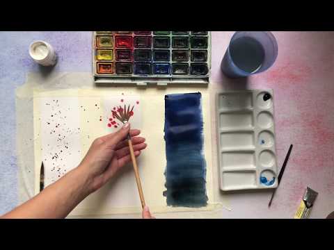 Видео: ЛАЙФХАКИ для рисования. Акварель техника набрызг