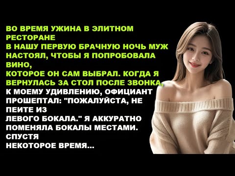 Видео: На романтическом ужине мой муж налил что-то в мой бокал… Но я тихо поменяла бокалы местами И тогда…