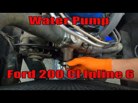 Видео: Как заменить водяной насос на вашем Ford 200 C.I. рядный 6-цилиндровый двигатель