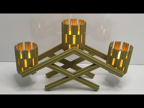 Видео: ✅Каждый, кто это увидит, захочет это сделать💥Делаем декоративные подсвечники из бумаги