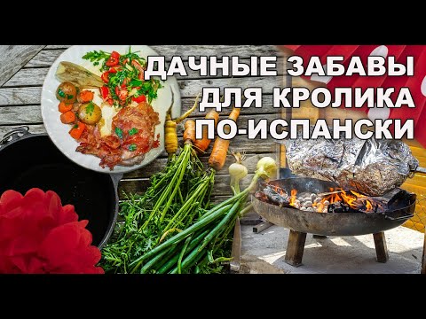 Видео: Идея на тему "кострище". Испанская кролик в казане.