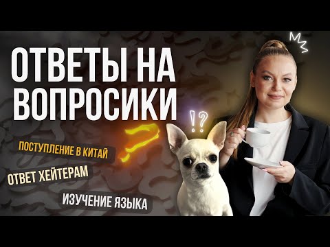 Видео: Ответы на ваши вопросы про поступление в Китай, изучение языка и просто приколы из комментариев