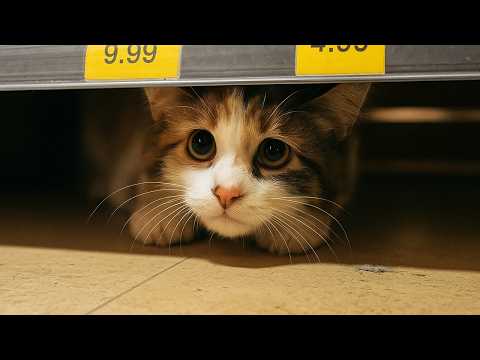 Видео: Котёнок воровал еду из магазина ночами.. Хозяин поймал его — малыш дрожал так, что не смог наказать