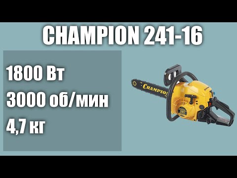 Видео: Бензопила CHAMPION 241-16