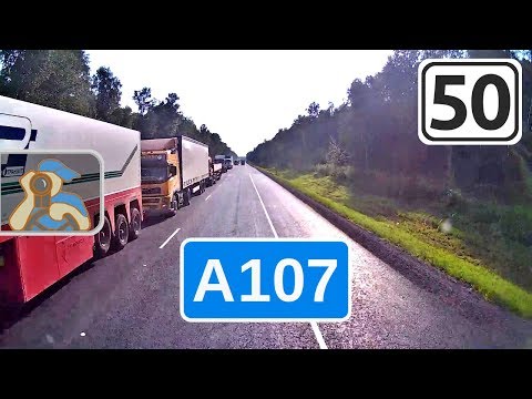 Видео: Трасса А107 внутр. [ ✕ М5, Бронницы - ✕ М2, Симферопольское ш. ]