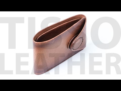 Видео: Кошелек с клапаном на магните. Leather handmade wallet