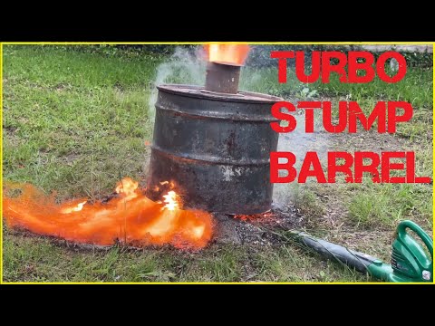 Видео: Выжигание ствола пня для лёгкого удаления | Пошаговое руководство