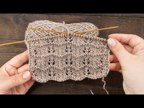 Видео: Узор «Витражи» спицами | Stained glass knitting pattern