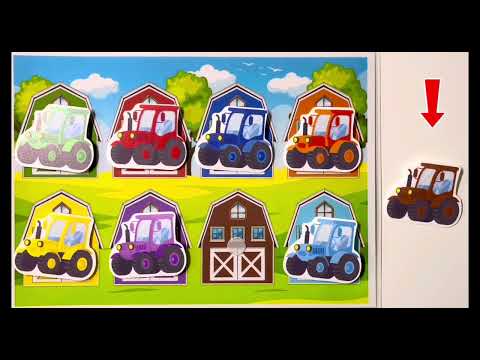 Видео: Учим цвета с тракторами Развивающее видео для малышей #развивашкидлямалышей #учимцвета #запускречи 