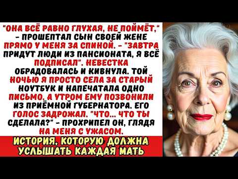 Видео: Сын шепнул невестке: "Она глухая, говори смело. Завтра выселяем". Но он не знал, что я...