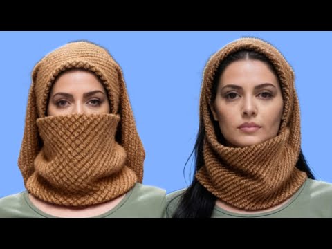 Видео: Как сшить тёплый шарф и шапку всего из двух прямоугольных кусков ткани! Обязательно попробуйте ✨️🥰