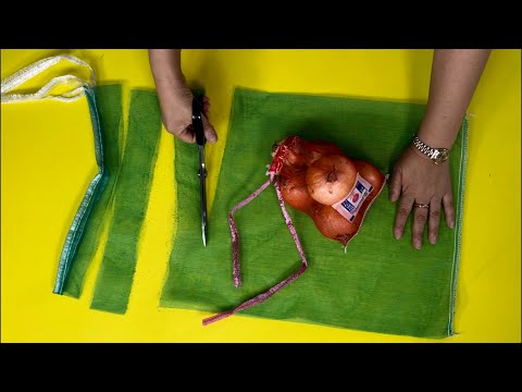 Видео: [DIY] Выброшенная луковая сетка перерождается в предмет роскоши.