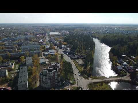 Видео: Кохма, вид с дрона при пролёте от Иванова. 4к.