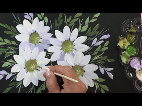 Видео: Научитесь рисовать легкие и драгоценные цветы / вы можете