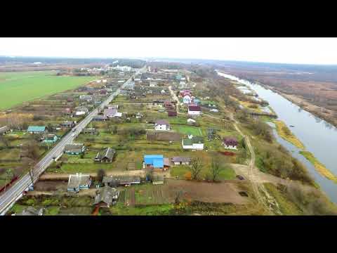 Видео: Березино ул. Ульянова - Светлица - ул.Романович с высоты птичьего полета.