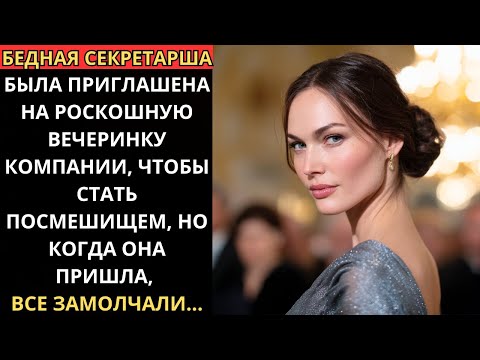 Видео: БЕДНАЯ СЕКРЕТАРША пришла на РОСКОШНУЮ ВЕЧЕРИНКУ как посмешище, но все замолчали при её входе.