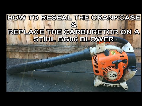 Видео: Как отремонтировать воздуходувку Stihl BG86, герметизировав картер