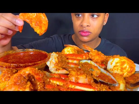 Видео: ASMR MUKBANG SPICY SEAFOOD BOIL SNOW CRAB MUSSELS не рассказывают о звуках питания 먹방 Ужин показал