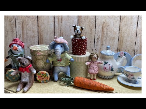 Видео: МК ватная игрушка, миниатюра и аксессуары (Часть 1). DIY spun cotton toys, miniature ( Part 1)