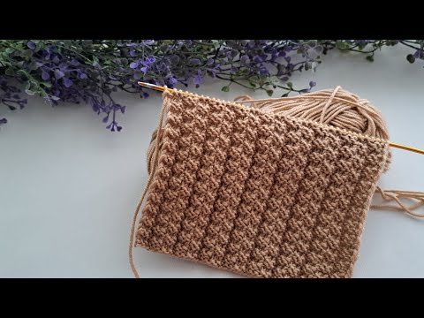 Видео: Очень простой и красивый узор для вязания на двух спицах.