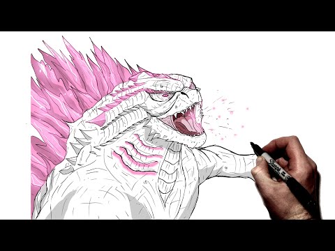 Видео: Как нарисовать Годзиллу Эволюцию | Пошаговое руководство | GxK New Empire