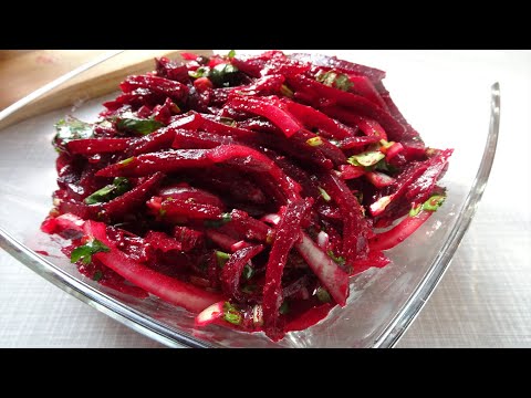Видео: ВКУСНЫЙ ГРУЗИНСКИЙ САЛАТ ИЗ СВЁКЛЫ С СОУСОМ ТКЕМАЛИ