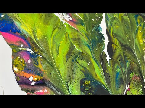 Видео: Новая ботаническая голландская заливка 🍃/акриловая заливка/жидкий акрил/