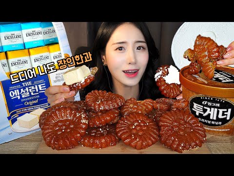 Видео: Якгва & Мороженое ASMR Мукбанг 🥮 Корейская еда Пончик ДесертㅣYakgwa Ice Cream Dessert