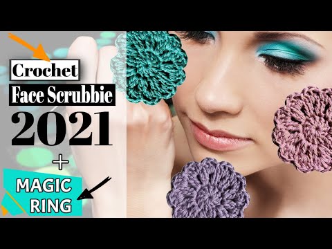 Видео: СУПЕР ПРОСТОЙ способ вязать крючком скрабби для лица с...