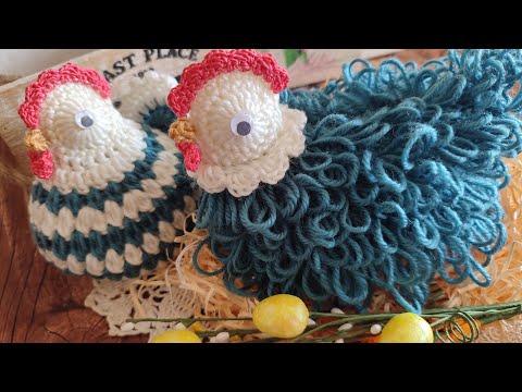 Видео: КУРОЧКА КРЮЧКОМ. ПАСХАЛЬНЫЙ СУВЕНИР. МК /CHICKEN CROCHETED. EASTER SOUVENIR. MK