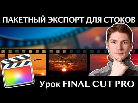 Видео: Редактирование и Пакетный Экспорт видео для Стоков в Final Cut Pro X.