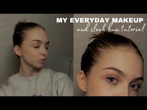 Видео: мой повседневный макияж // туториал на зализанный пучок
