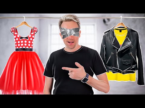 Видео: Отжигаем вслепую . Кто смешнее выполнит задания с закрытыми глазами челлендж