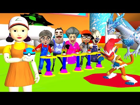 Видео: Игра «Учительница 3D против кальмара» — Мисс Т. заводит питомца, а Хаос следует за Милой или Ошиб...