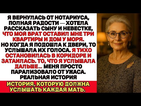 Видео: Я вернулась от нотариуса, чтобы рассказать сыну и невестке, что брат оставил мне три квартиры и…