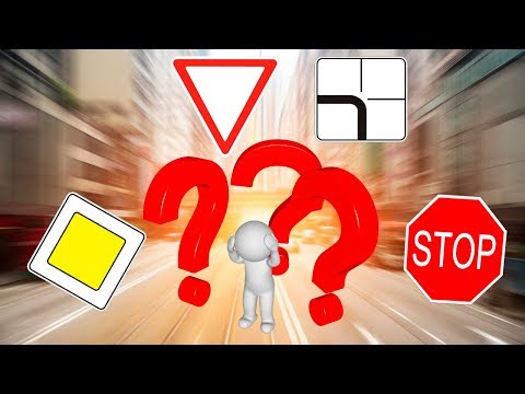 Видео: Проезд перекрестков. Главная дорога, второстепенная, главная меняет направление.