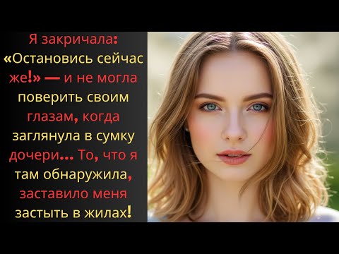 Видео: «Остановись сейчас же!» — крикнул я. То, что я нашёл в сумке дочери, заставило меня застыть в жилах.