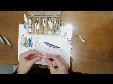 Видео: Коробка приманок для ловли жереха. Обзор.