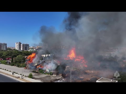 Видео: Как тушили пожар четвёртого ранга, наивысшего для Севастополя