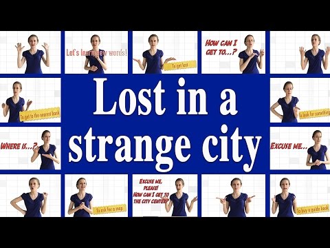 Видео: Уроки английского. Фразы на каждый день. Lost in a strange city