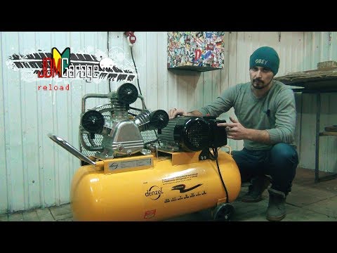 Видео: Обзор компрессора DENZEL / 3 поршня / 100 литров / 10 атмосфер / 504 литра в минуту