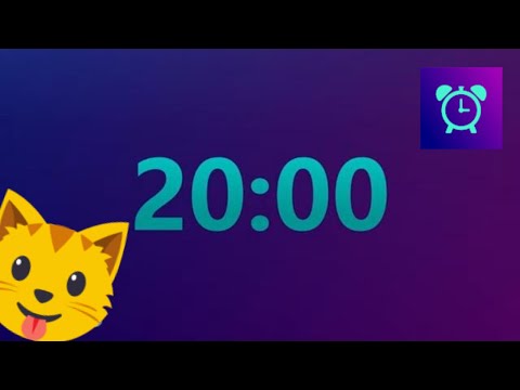 Видео: 20-минутный таймер обратного отсчета (без музыки) с ГРОМКИМ будильником ⏱⏱