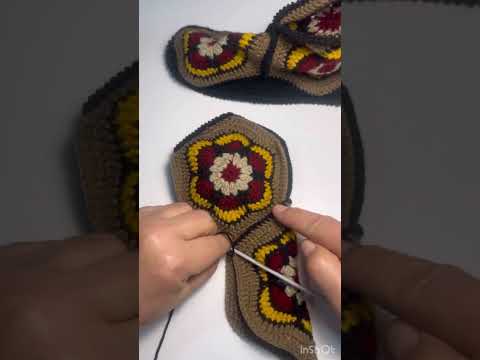 Видео: ТАПОЧКИ-САПОЖКИ крючком из мотивов.
