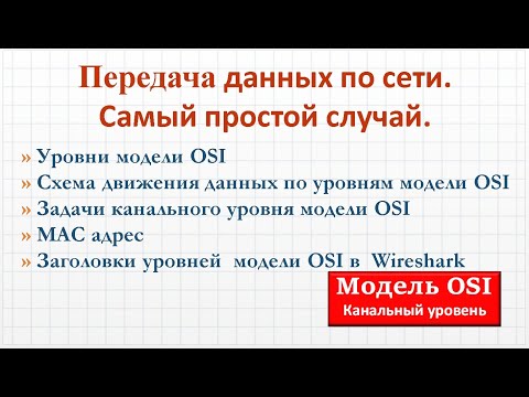 Видео: 4.3 Как данные передаются по сети. Модель OSI. МАК адрес