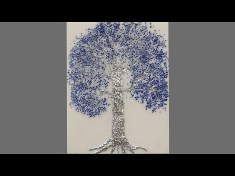 Видео: Интерьерное панно "дерево жизни" Из эпоксидной смолы . 