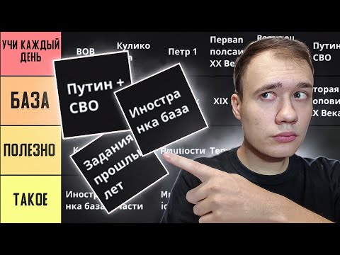 Видео: Какие самые важные темы в ЕГЭ? Тир лист тем для ЕГЭ по истории