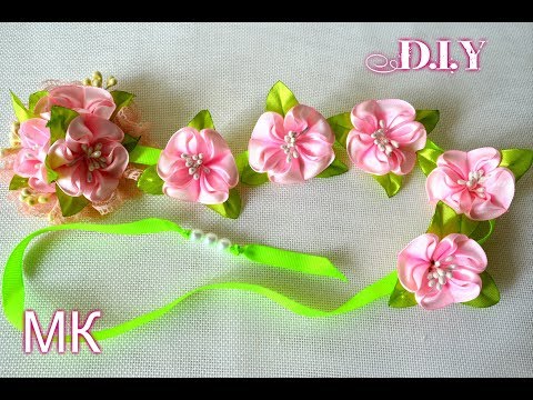 Видео: 🌼ЛЕНТА В КОСУ " ЦВЕТ ЯБЛОНИ" МК🌼 / DIY Kanzashi Ribbon Braid 🌼